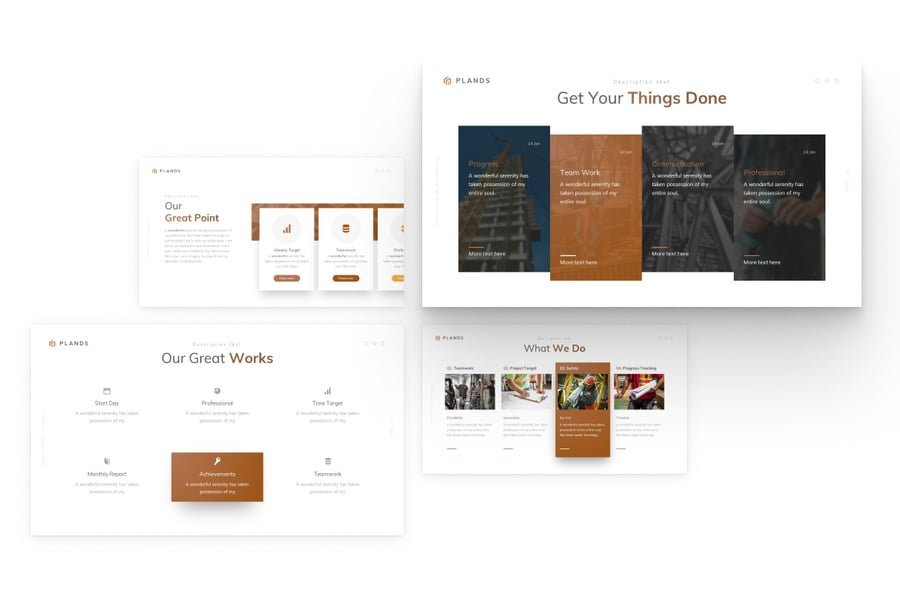 Plands Construction PowerPoint Template