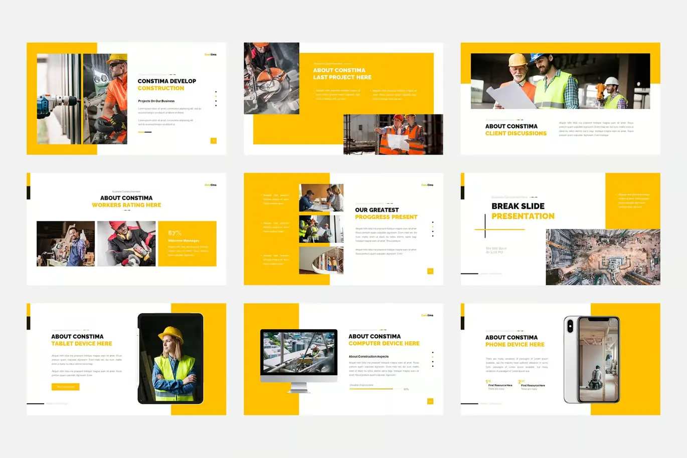 Constima - Business Construction PowerPoint
