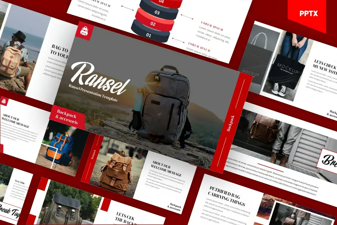 Ransel - Bag Powerpoint Template